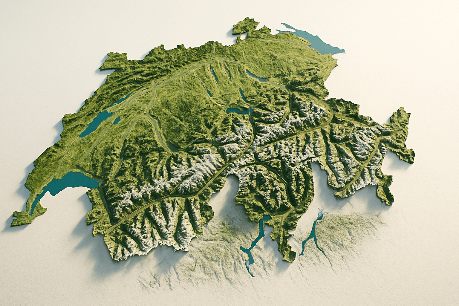 Carte topographique de la Suisse